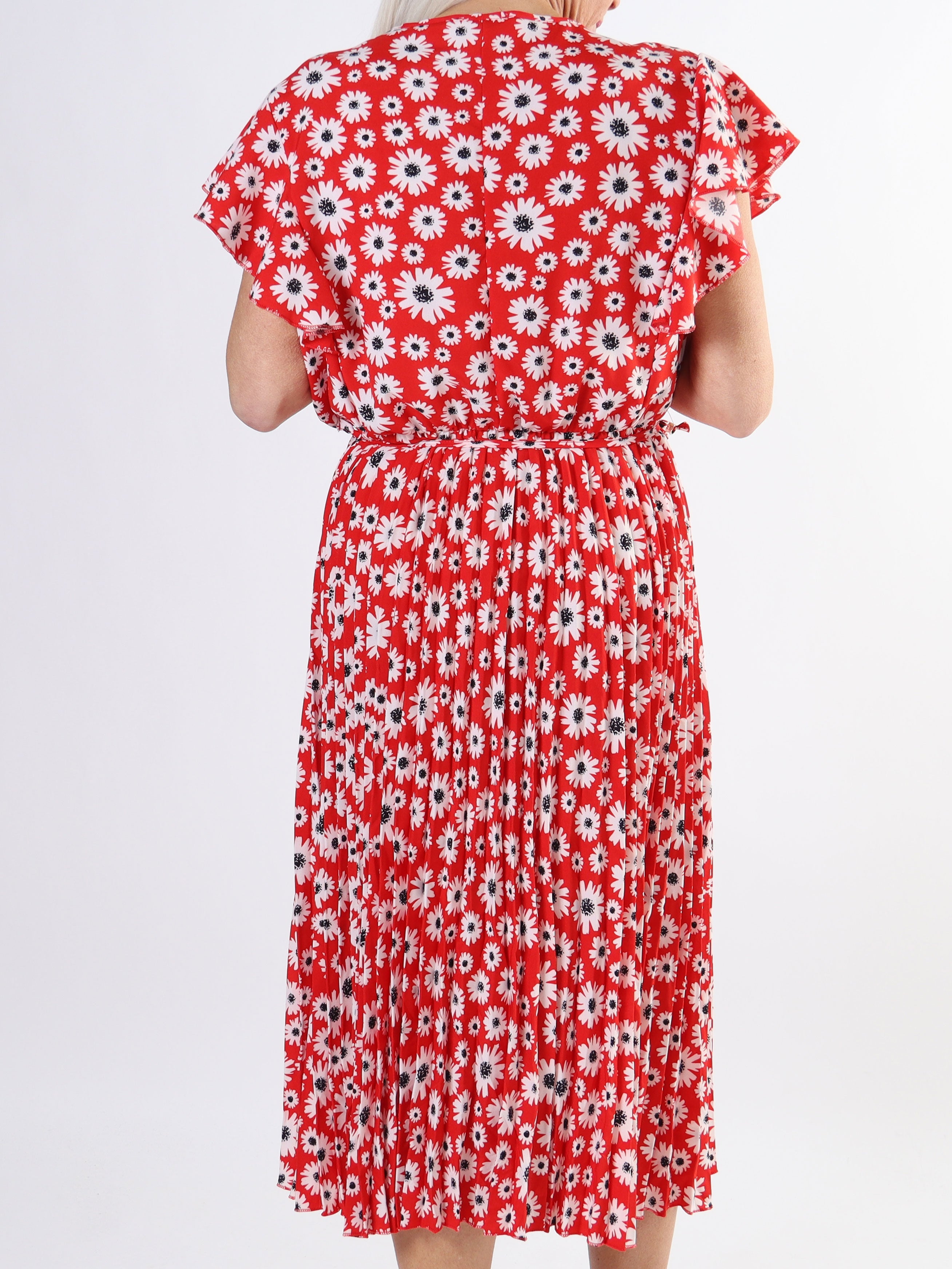 Callidora Flower - Klänning i plusstorlek med veck och volanger